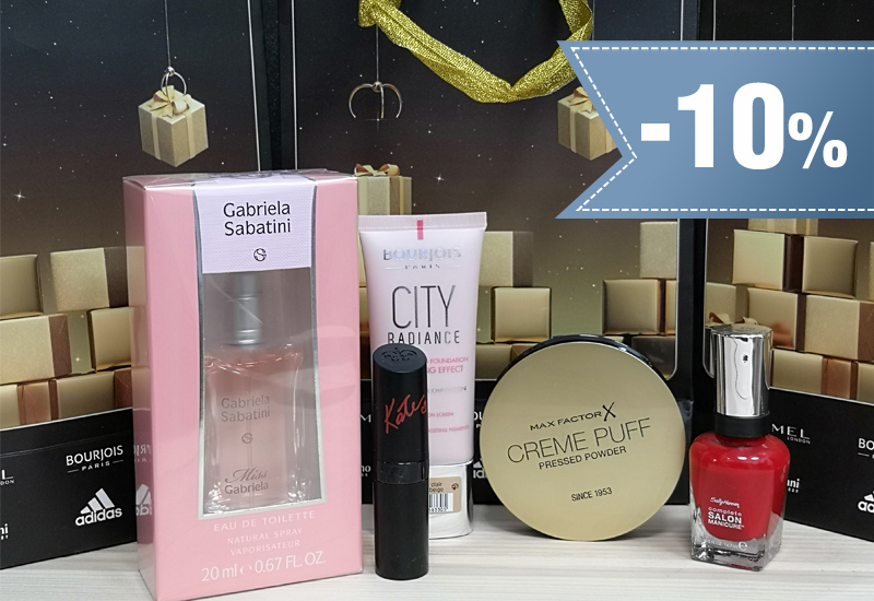 10% rabatu na zakup kosmetyków