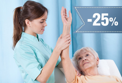 25% zniżki na wszystkie zabiegi - rehabilitacja i masaż