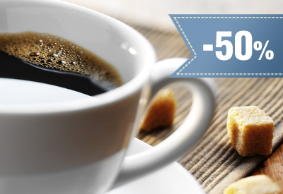 50% na kawę przy zakupie kawałka ciasta