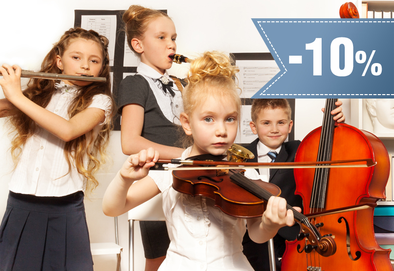 10% rabatu na naukę gry na instrumencie dla Twojego wnuka