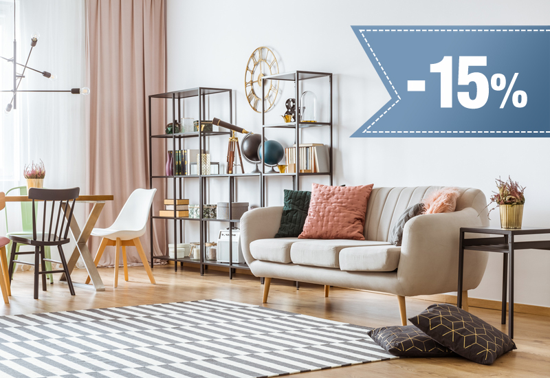 15% rabatu na wykładziny, dywany i wycieraczki