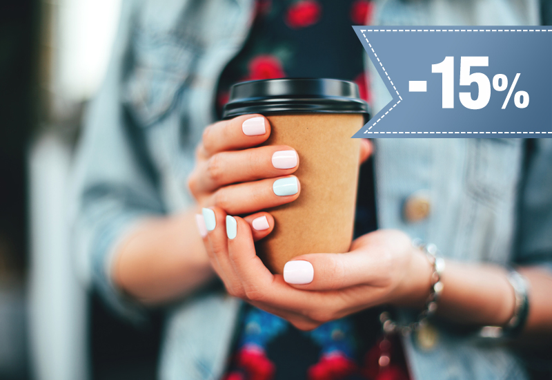 15% rabatu na kawę mrożoną