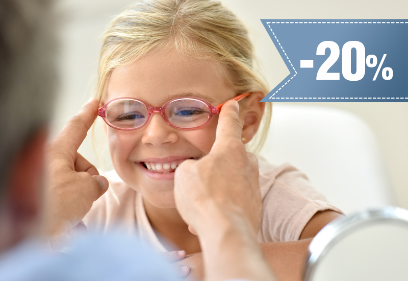 20% rabatu na okulary dla wnuka