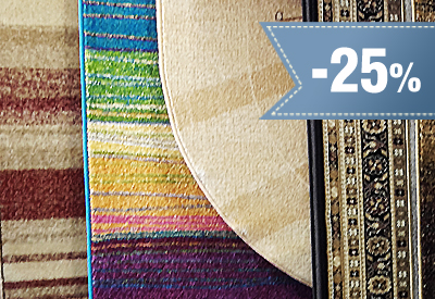 25% rabatu na dywany Agnella