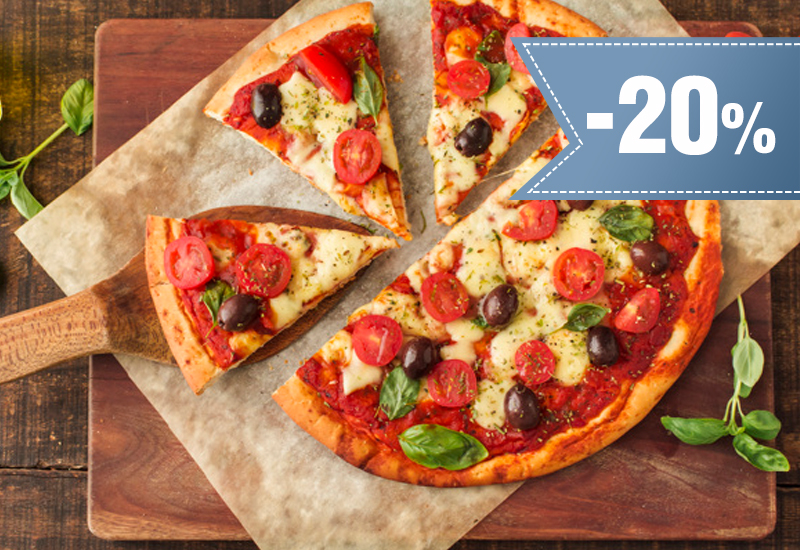 20% rabatu na całe menu